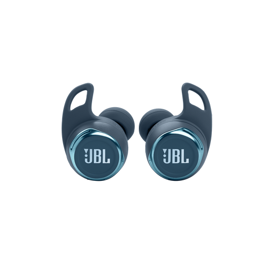 JBL Reflect Flow Pro - Blue - Waterproof true wireless Noise Cancelling active sport earbuds - Front